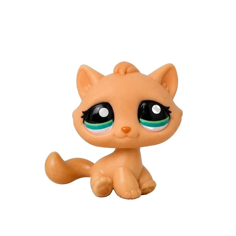 2011 LPS Littlest Pet Shop Gen 2 #2603 Orange Shorthair Cat Green Eyes + Extras